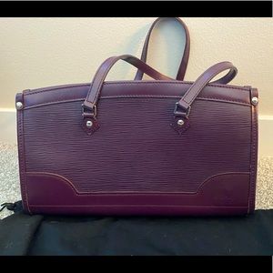 Louis Vuitton purple leather satchel